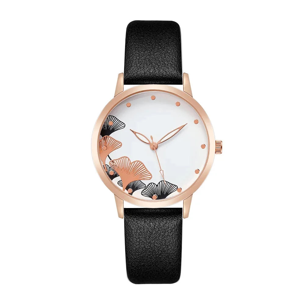 Orologio Donna Quarzo Cinturino Similpelle Elegante Moda Casual
