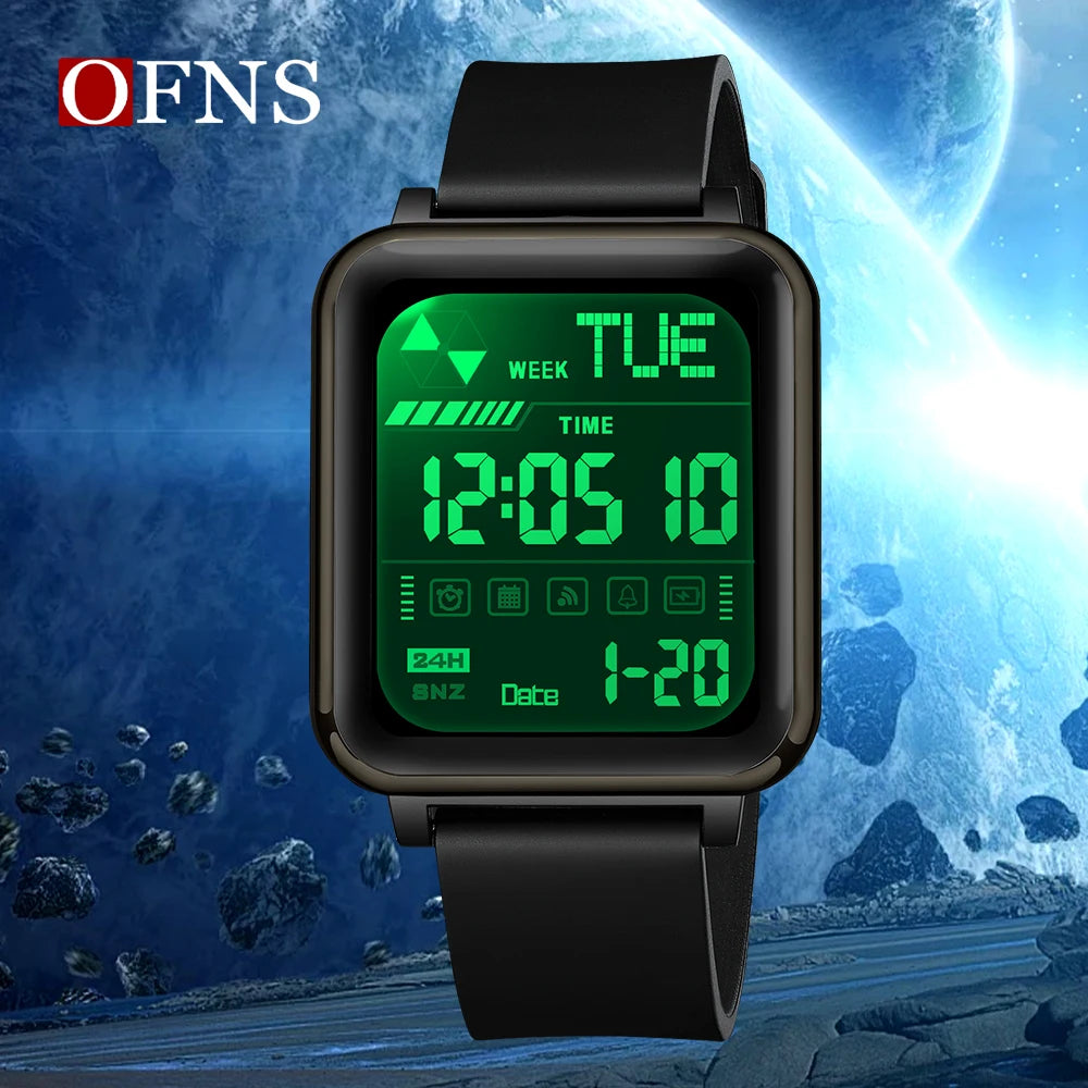 Orologio Digitale Uomo LED Sveglia Sportivo