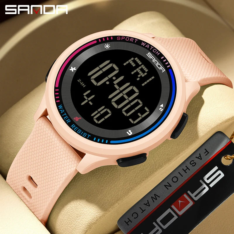 Orologio Digitale Uomo Donna SANDA – Sportivo LED Contapassi Impermeabile Cinturino in Gomma