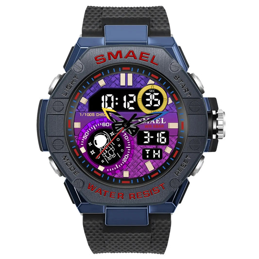 Orologio Digitale Uomo Sportivo LED Multifunzione Sveglia Cronometro Resistente