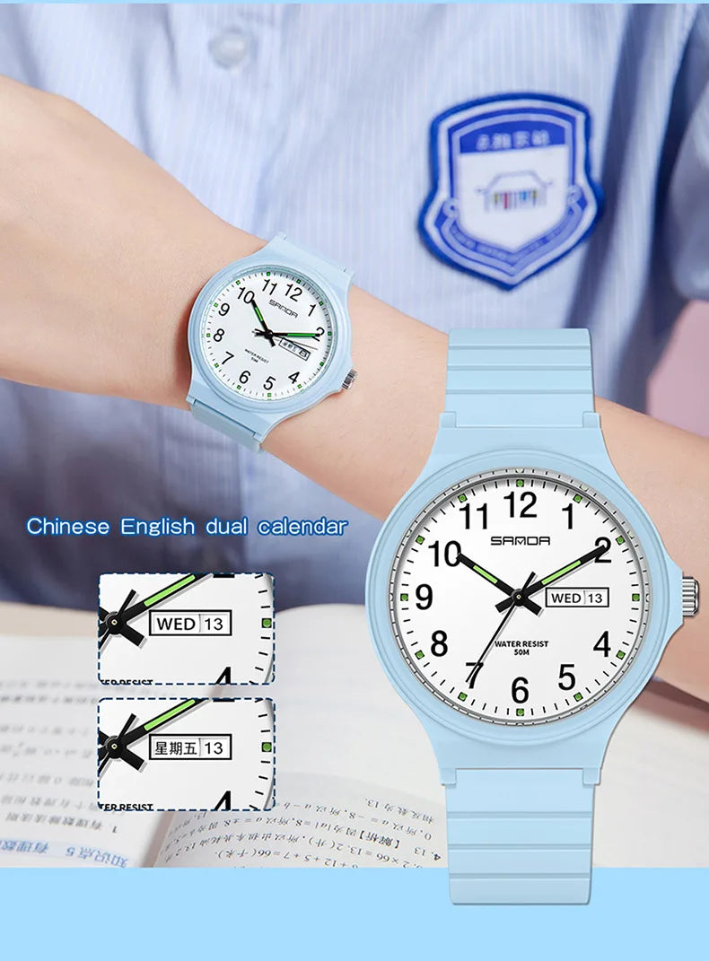 Orologio Uomo Donna Quarzo Sportivo – Silicone Resistente Quadrante 36 mm