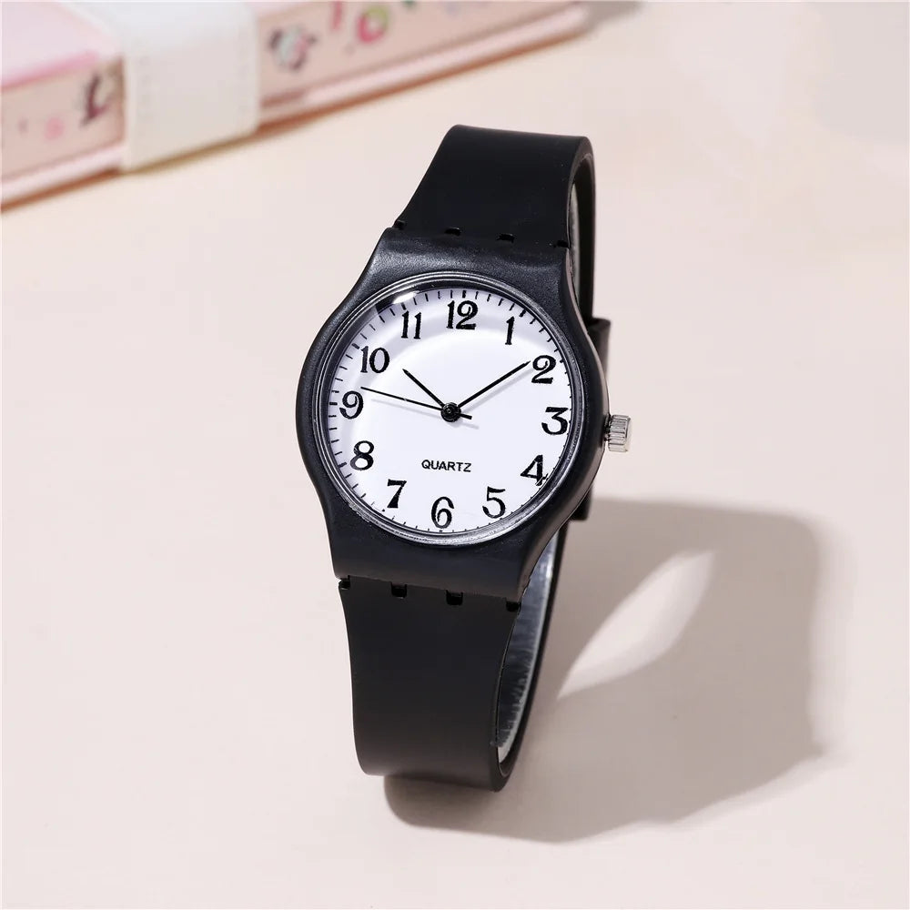 Orologio Bambini al Quarzo Cinturino Silicone Morbido Minimalista 34mm