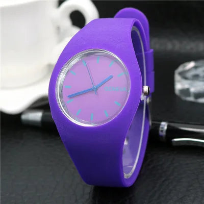 Orologio Donna 38mm Quarzo Moda Cinturino in Silicone