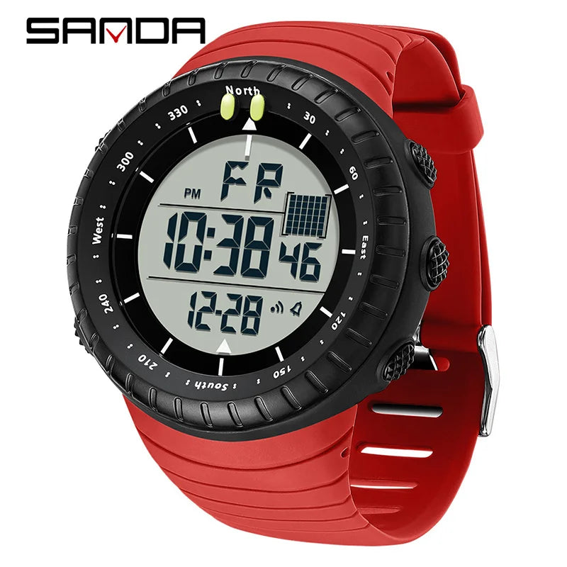 Orologio Uomo Sportivo Digitale LED Multifunzione Sveglia Cronografo Resistente