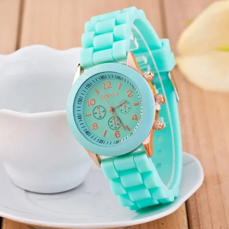 Orologio Donna Quarzo Elegante – Cinturino Silicone Cassa Lega