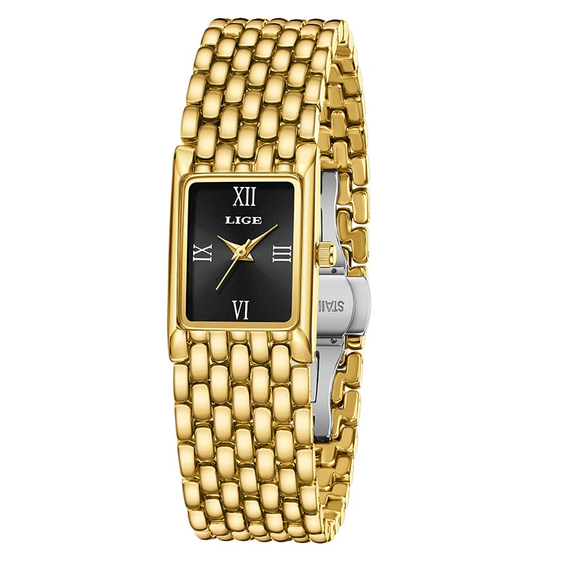 Orologio Donna Quarzo Acciaio Inox Rettangolare Elegante