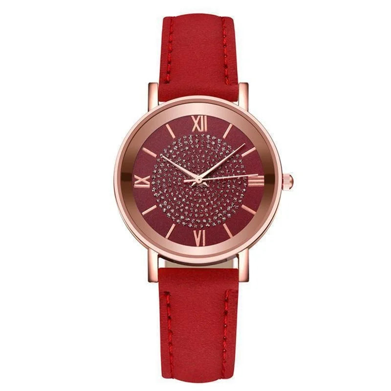 Orologio Donna al Quarzo Moda e Casual con Cinturino in Similpelle Elegante