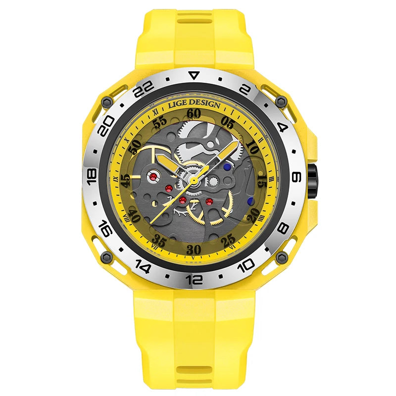 Orologio Uomo Al Quarzo Cinturino In Silicone Moda Casual Lancette Luminose