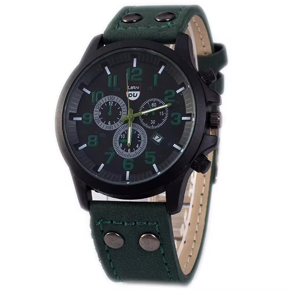 Orologio Uomo Quarzo Data Similpelle 42mm