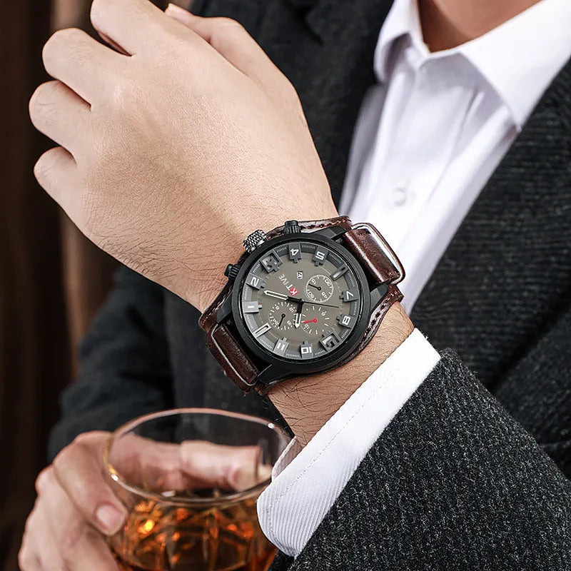 Orologio Uomo Quarzo Similpelle Cassa Lega