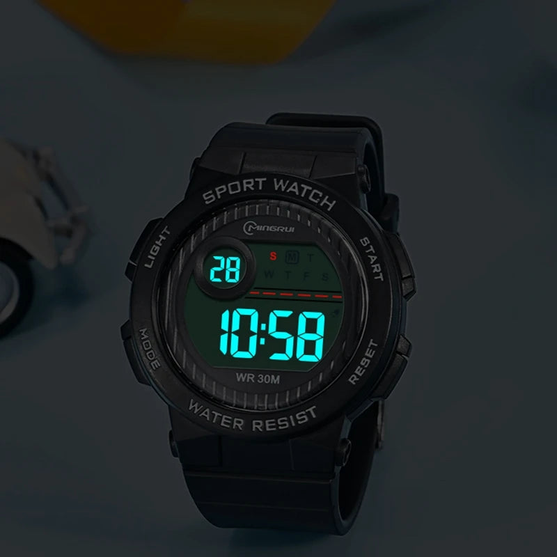 Orologio Sportivo Bambini Digitale In Gomma Con LED Sveglia Resistente All'Acqua