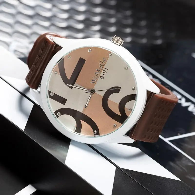 Orologio Donna al Quarzo con Cinturino PU Quadrante 55 mm