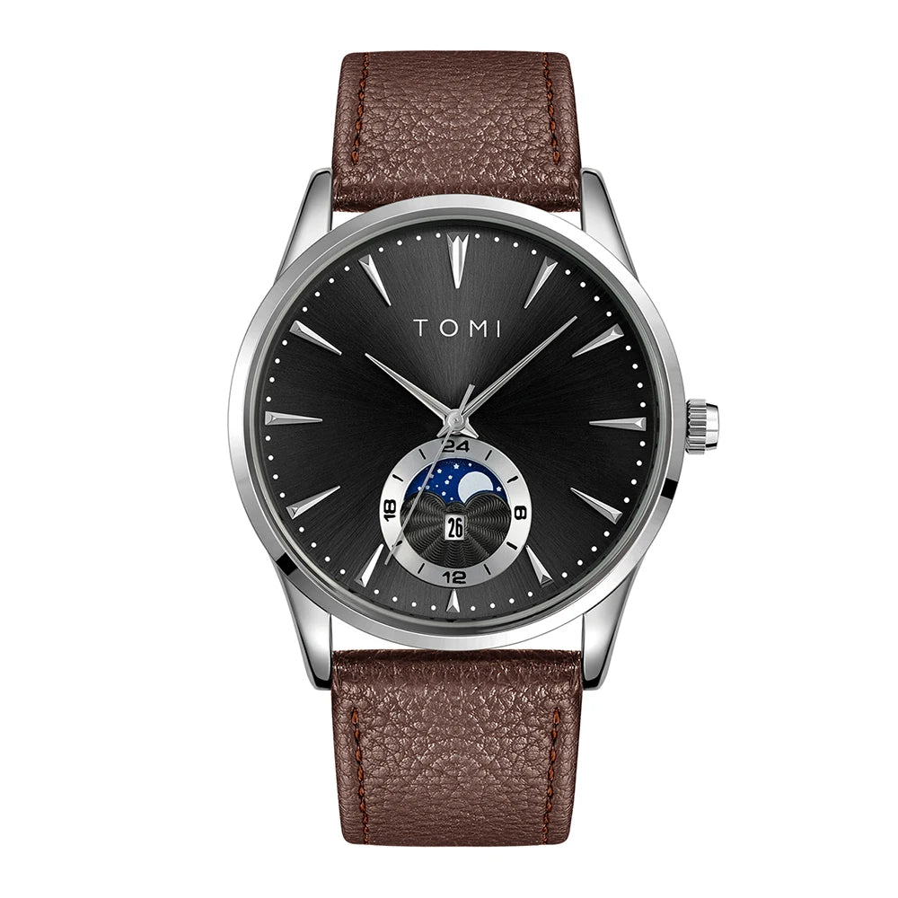Orologio Uomo Quarzo Cinturino Similpelle – Elegante e Casual Quadrante 42mm