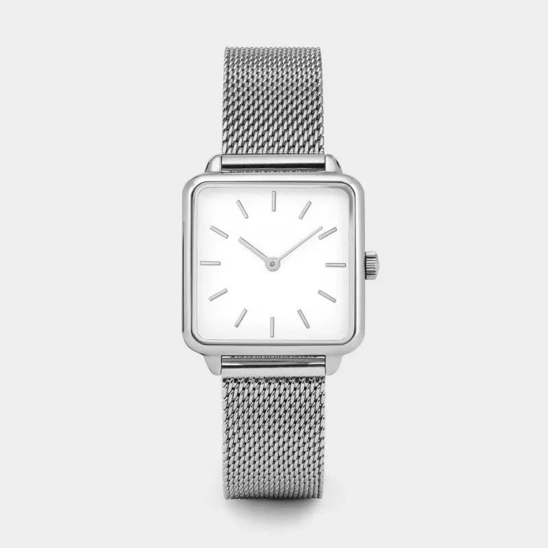 Orologio Donna Moda Elegante Quarzo Semplice Cinturino e Cassa in Lega