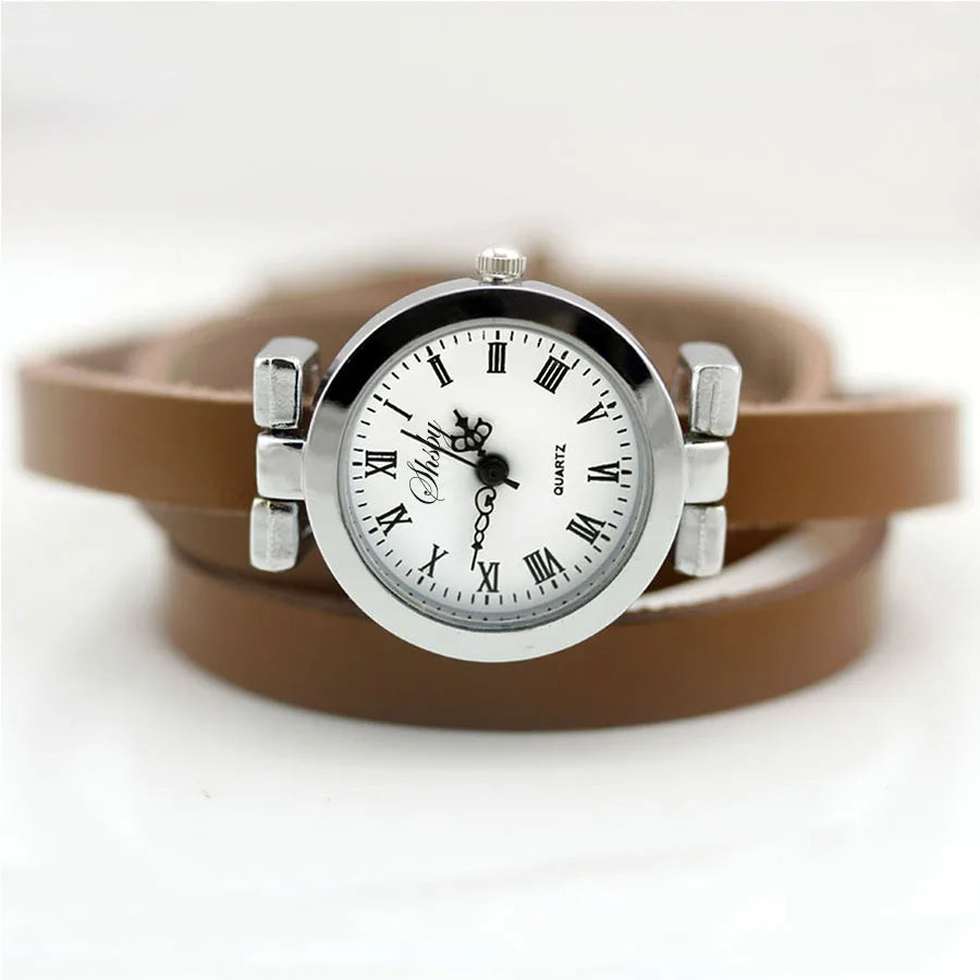 Orologio Donna Quarzo Elegante Moda Casual Cinturino Similpelle Quadrante 25mm