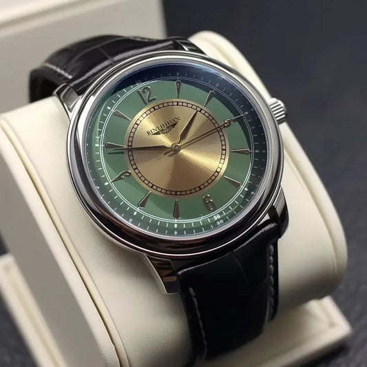 Orologio Uomo Quarzo Cinturino Similpelle Quadrante 42mm Elegante