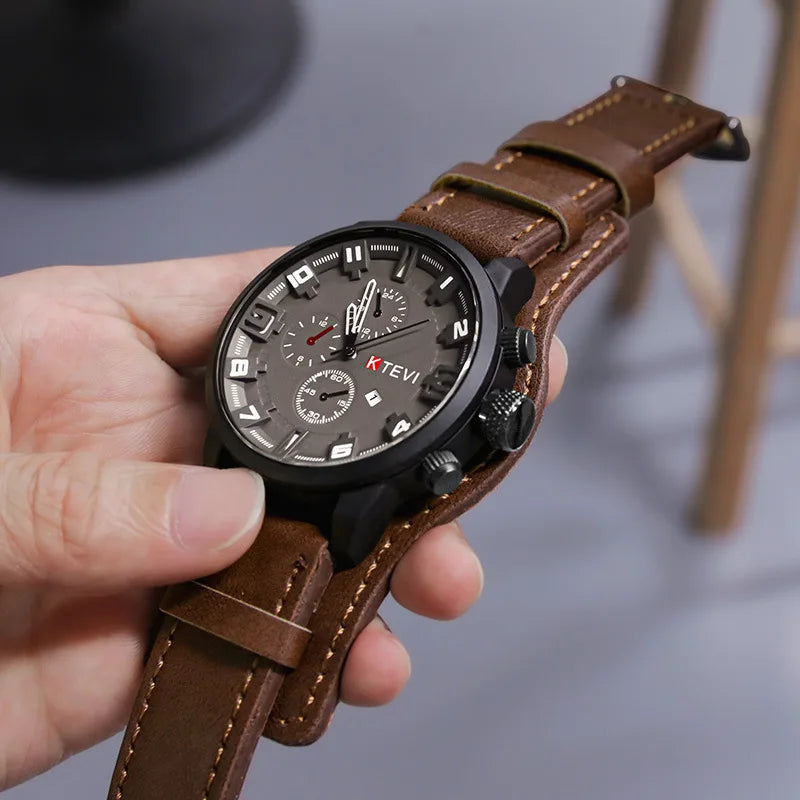 Orologio Uomo Quarzo Similpelle Cassa Lega