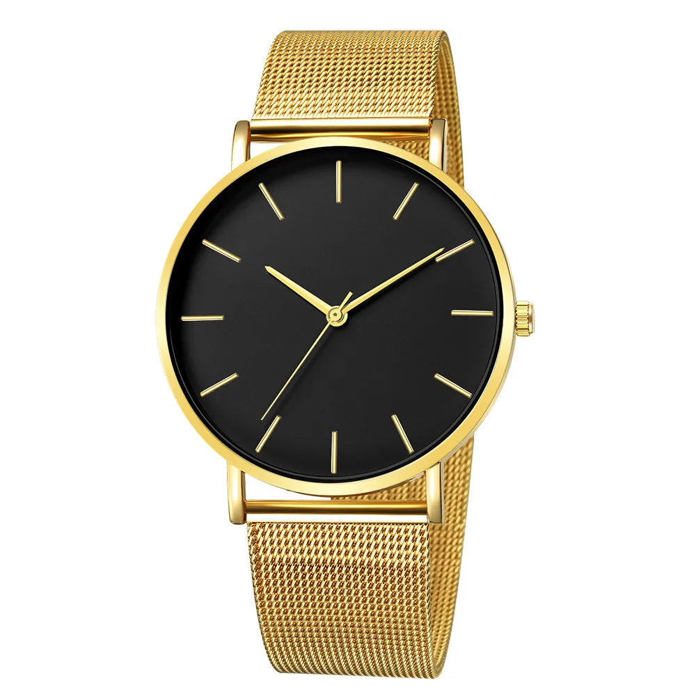 Orologio Donna Quarzo Elegante Acciaio Maglia Quadrante 40mm