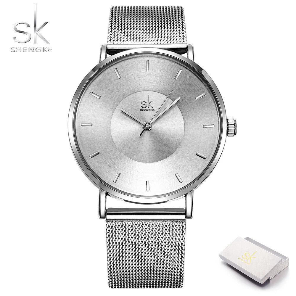 Orologio Donna Ultra Sottile Moda Quarzo Maglia Acciaio Elegante