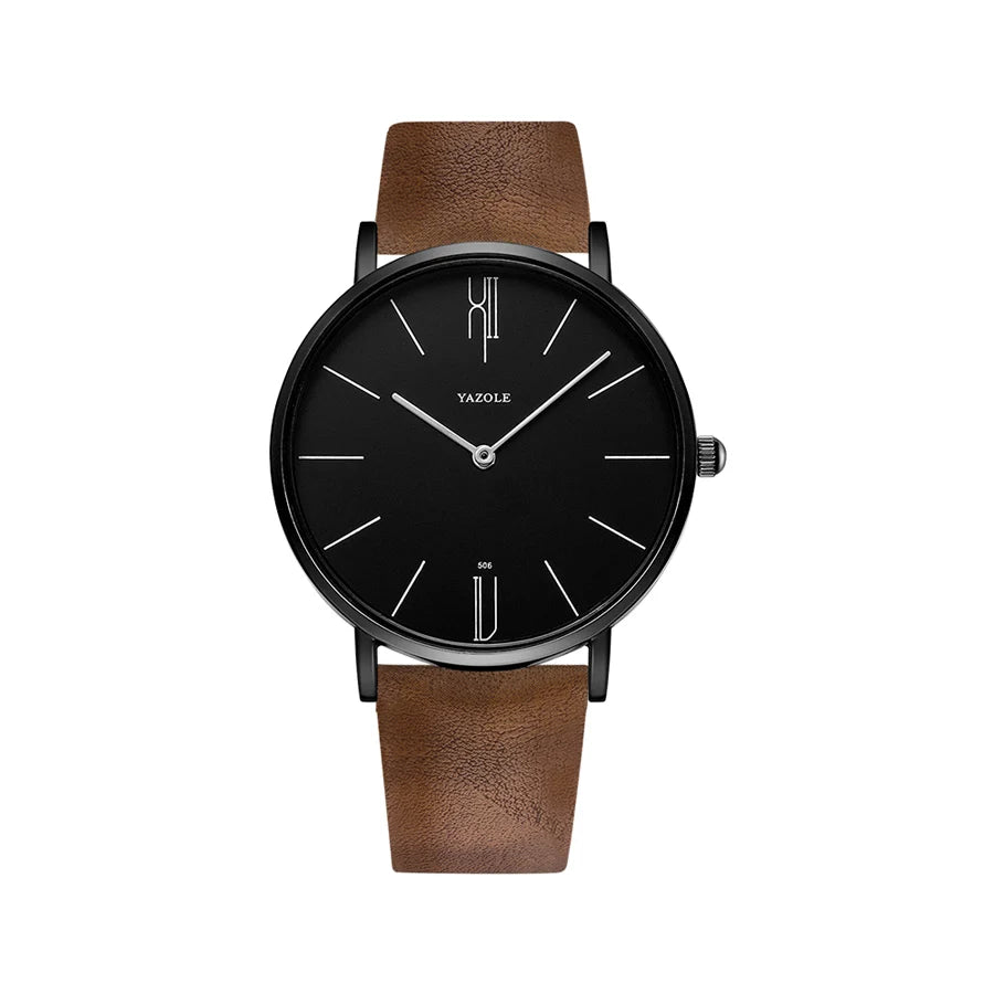Orologio Uomo Alla Moda Al Quarzo Cinturino Similpelle Cassa in Lega Elegante