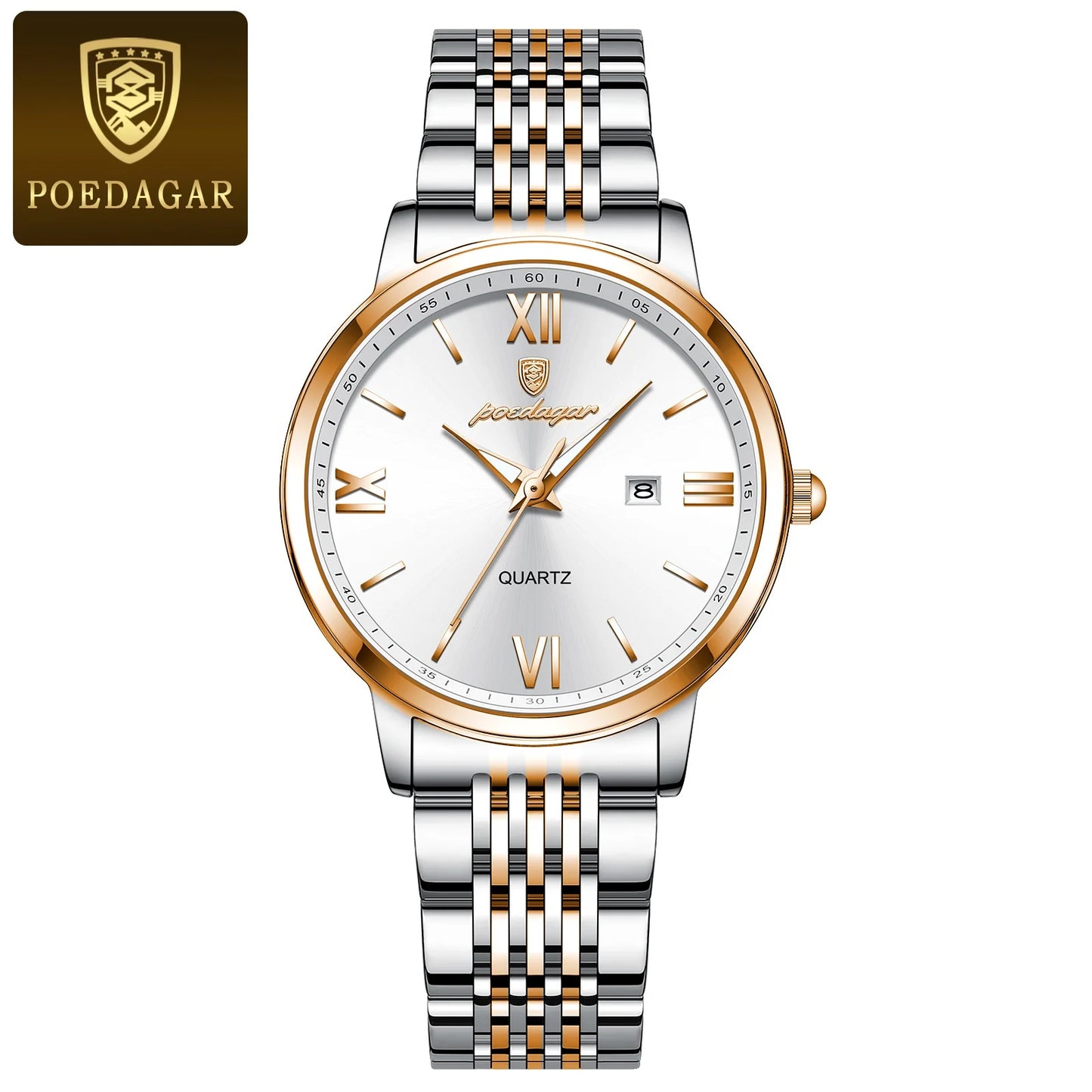 Orologio Donna Quarzo Acciaio Data Elegante 33mm