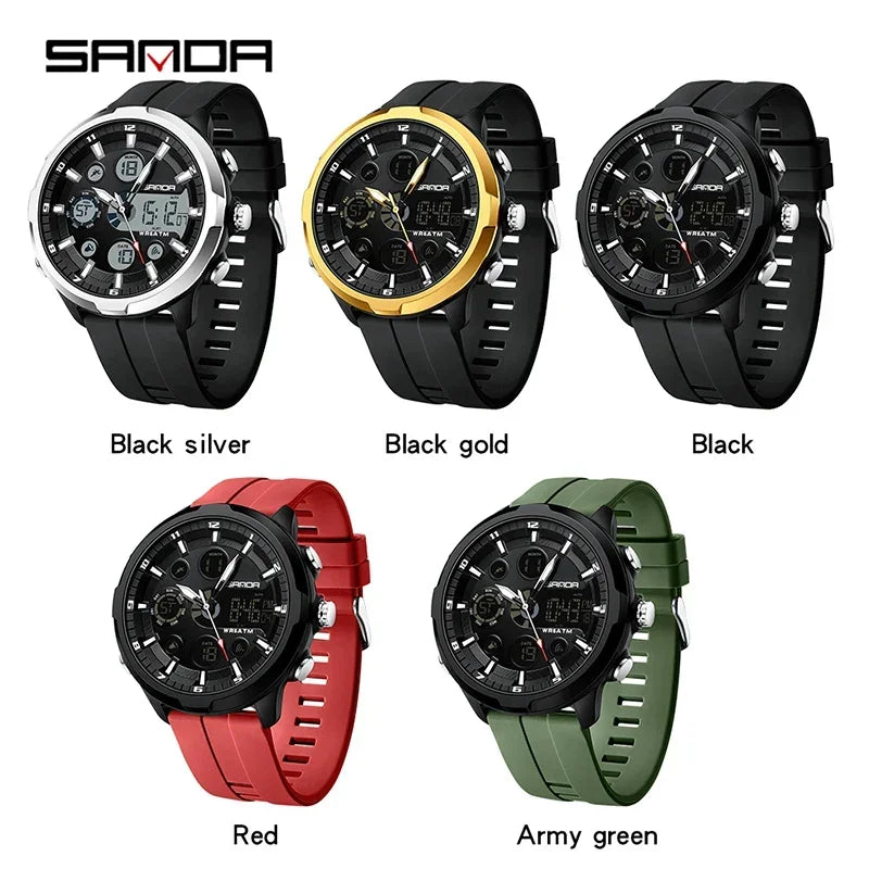 Orologio Uomo Digitale Sportivo LED Resistente All’Acqua 5ATM Silicone