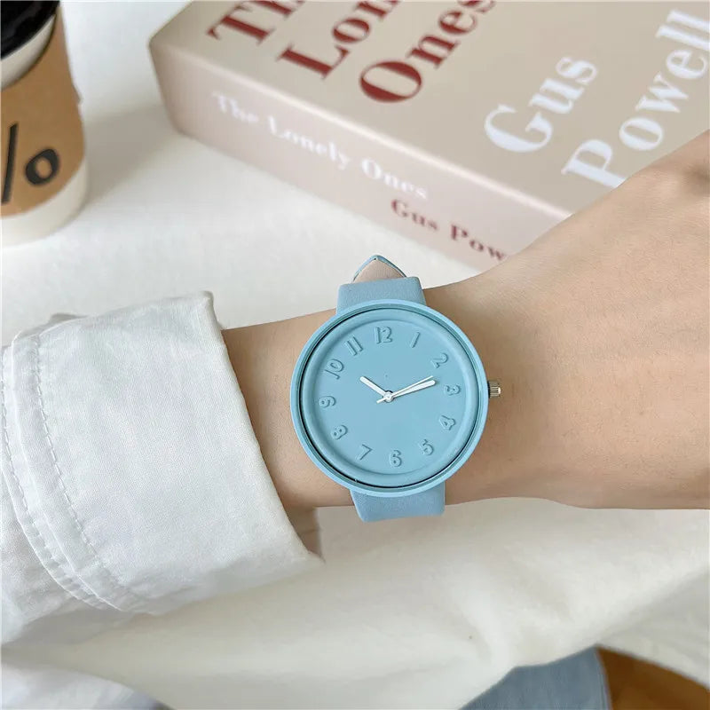 Orologio Donna Quarzo Moda Casual Quadrante Grande 40mm Cinturino Similpelle