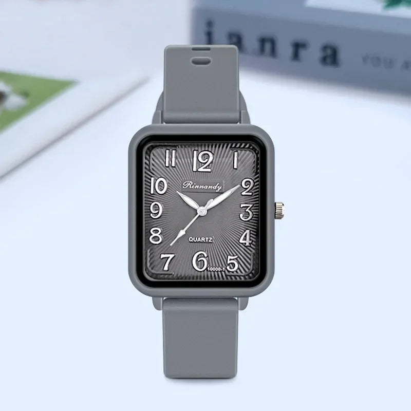 Orologio Donna Al Quarzo Con Cinturino In Silicone Casual Moda Semplice