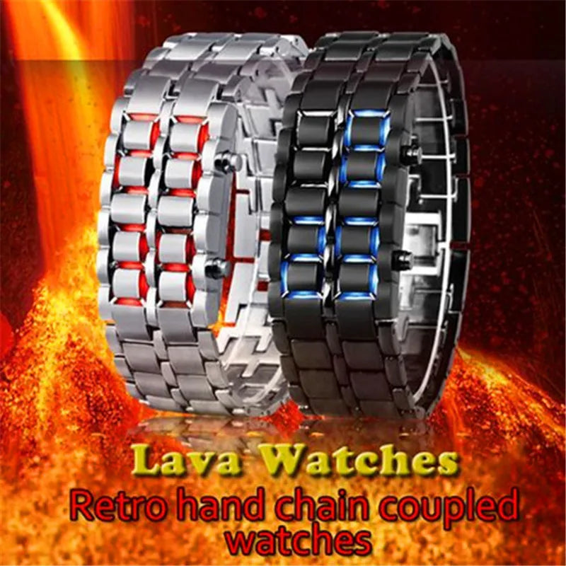 Orologio Uomo Donna Moda Acciaio Bracciale LED Casual Elegante