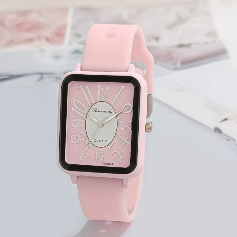 Orologio Donna Moda Al Quarzo Elegante Casual Quadrante 35mm Cinturino Silicone
