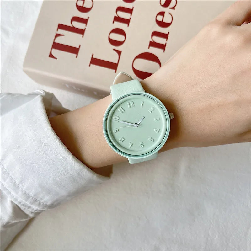 Orologio Donna Quarzo Moda Casual Quadrante Grande 40mm Cinturino Similpelle