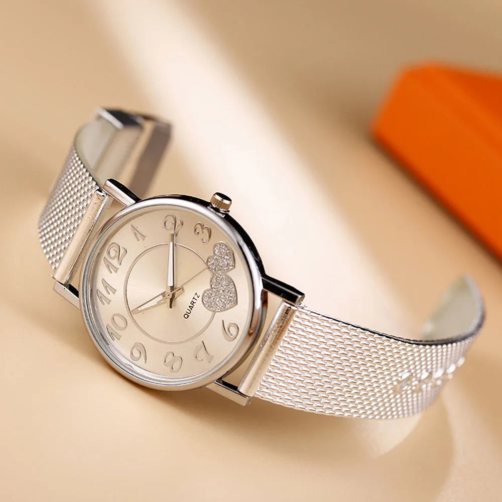 Orologio Donna Quarzo Elegante – Cinturino Silicone Moda Cassa Lega