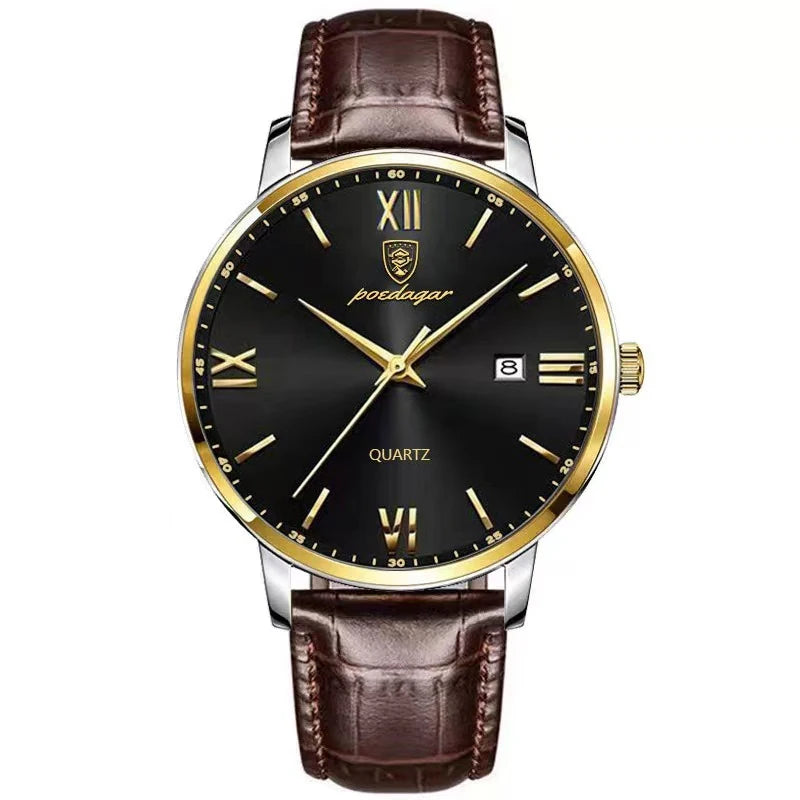 Orologio Uomo Quarzo Elegante Data Similpelle