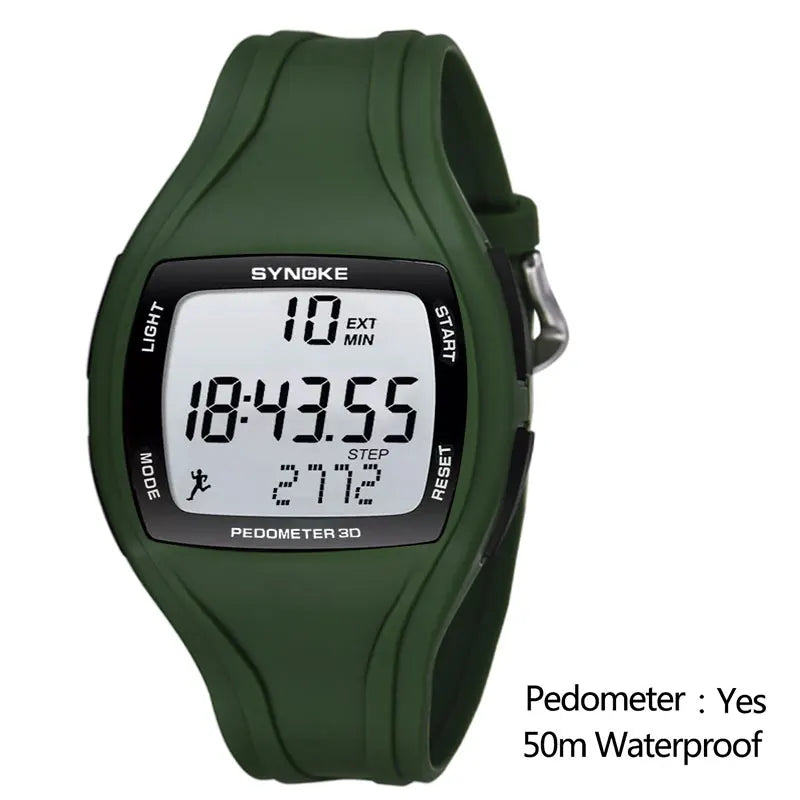 Orologio Sportivo Digitale Uomo Contapassi Timer Sveglia