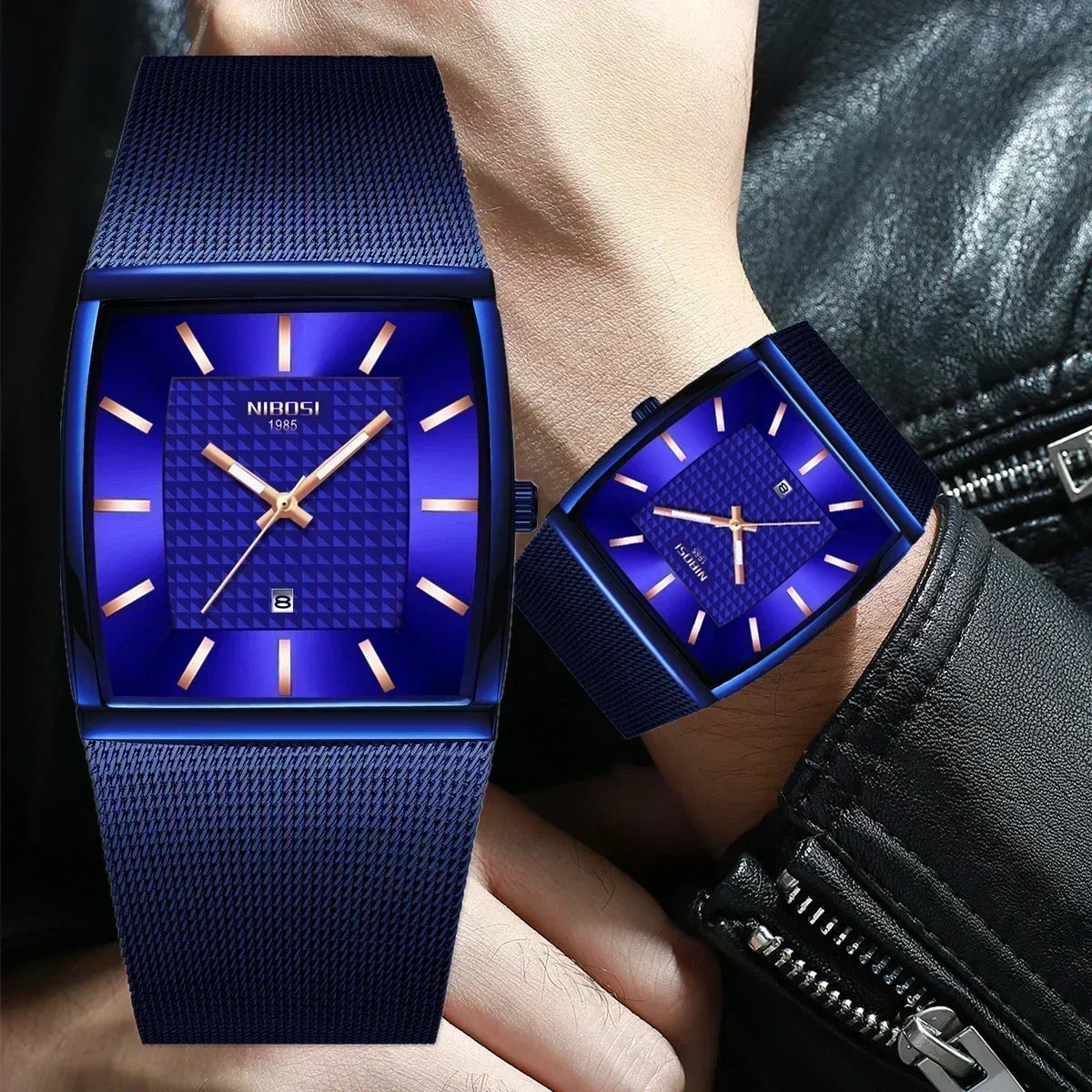 Orologio Uomo Quarzo Elegante Acciaio Con Data