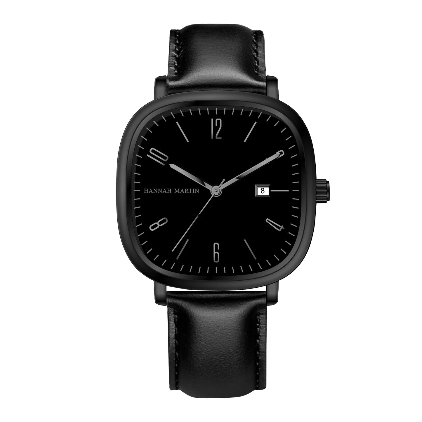 Orologio Uomo Quarzo Elegante Quadrante Quadrato 40mm Similpelle
