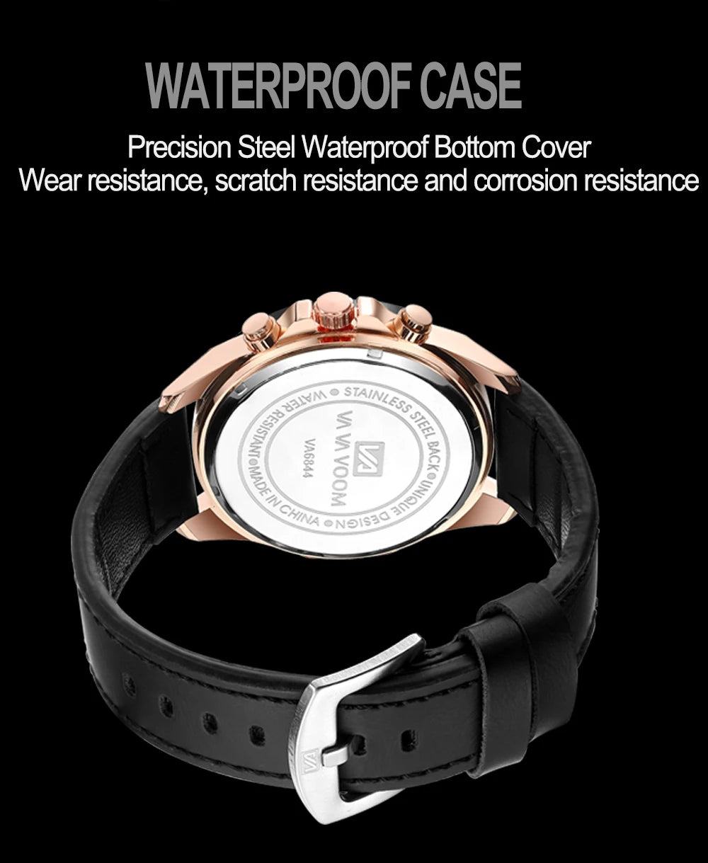 Orologio Uomo 46mm Quarzo - Cinturino SimilPelle o Acciaio, Elegante e Sportivo