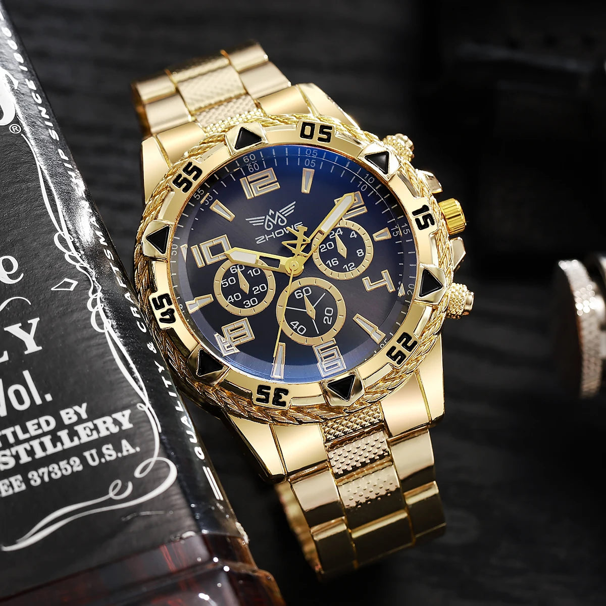 Orologio Uomo Quarzo Cassa Lega – Cinturino Metallo Moda Casual