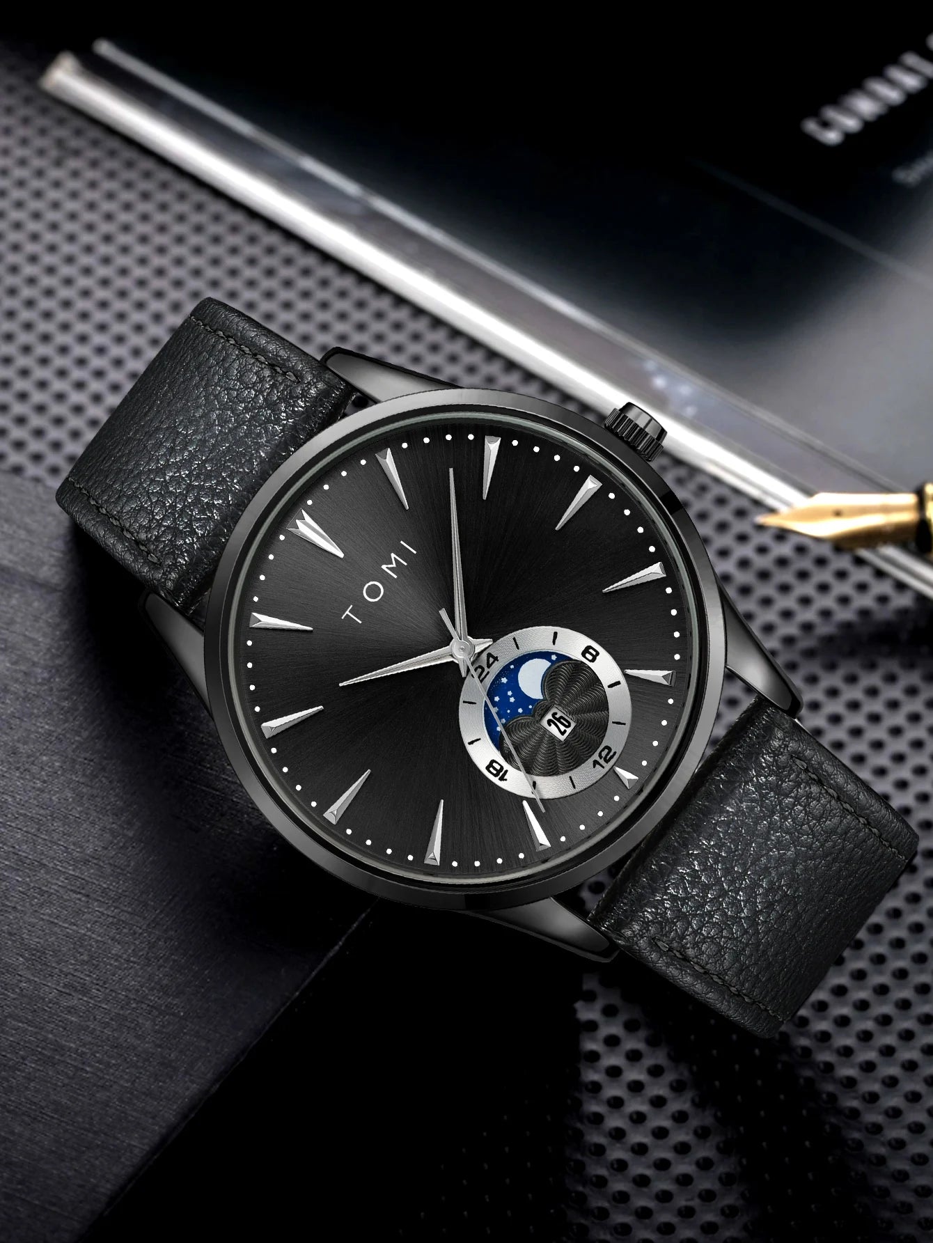 Orologio Uomo Quarzo Cinturino Similpelle – Elegante e Casual Quadrante 42mm