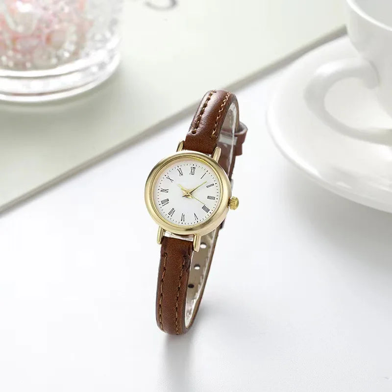 Orologio Donna Elegante al Quarzo Cinturino Similpelle Moda Casual