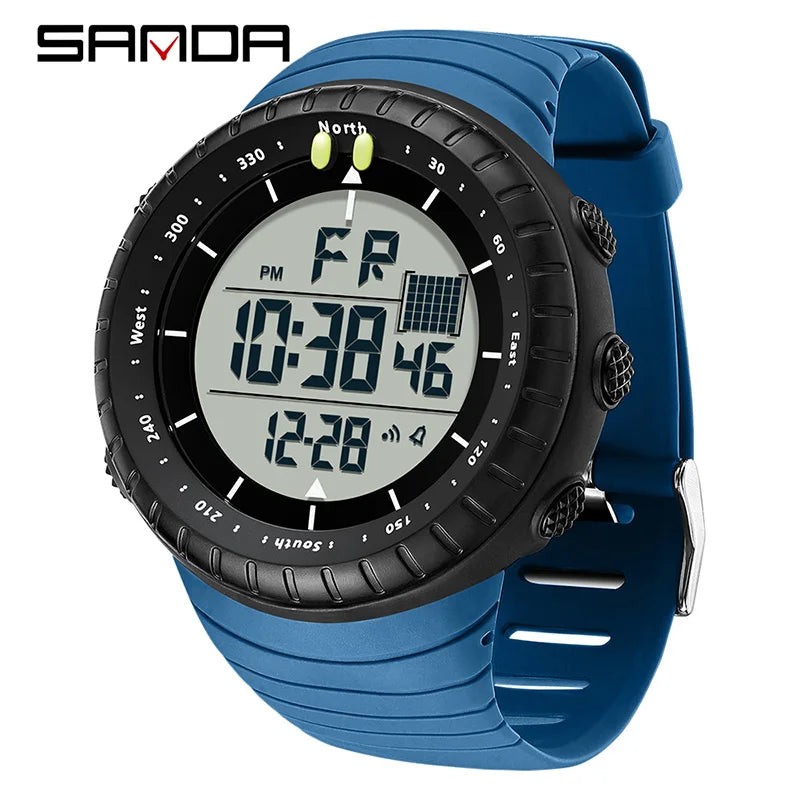 Orologio Uomo Sportivo Digitale LED Multifunzione Sveglia Cronografo Resistente
