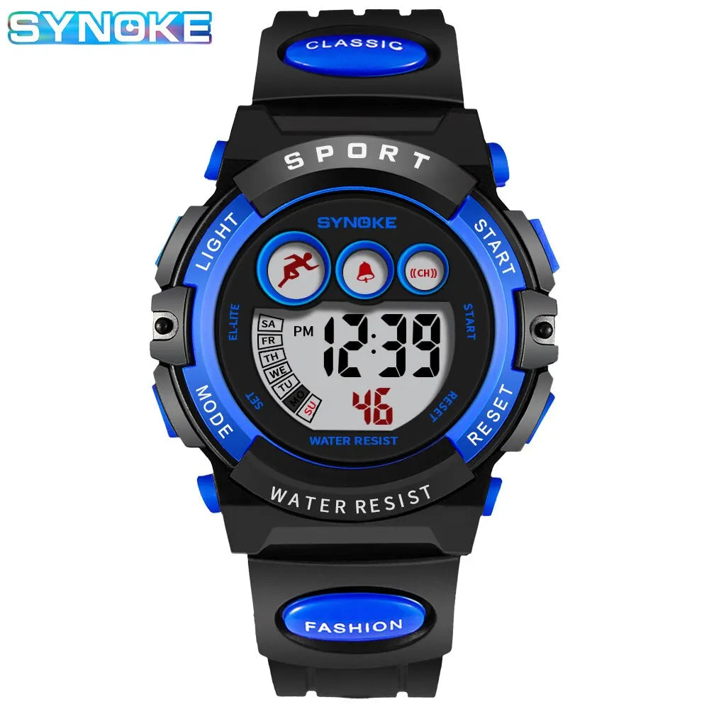 Orologio Sportivo Digitale Bambini Colorato Multifunzione Cinturino e Cassa in Gomma