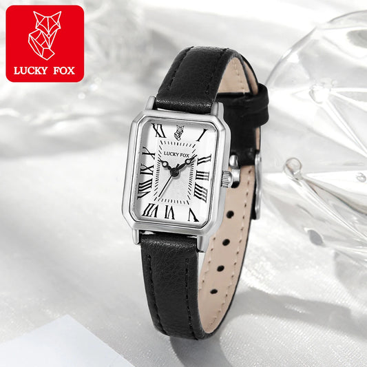 Orologio Donna Al Quarzo Rettangolare Cinturino Similpelle Alla Moda
