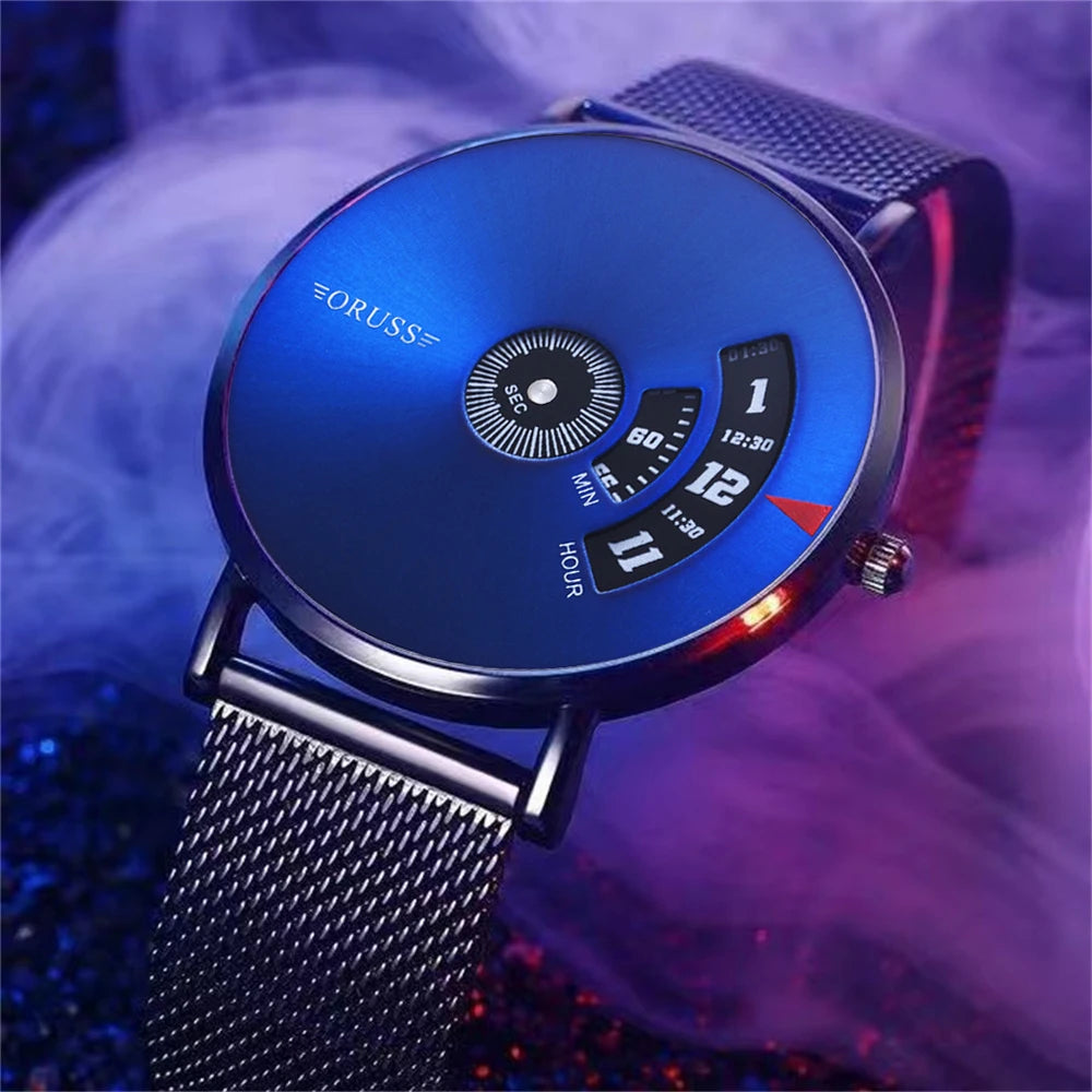 Orologio Uomo Moda Quarzo Elegante Cinturino in Lega