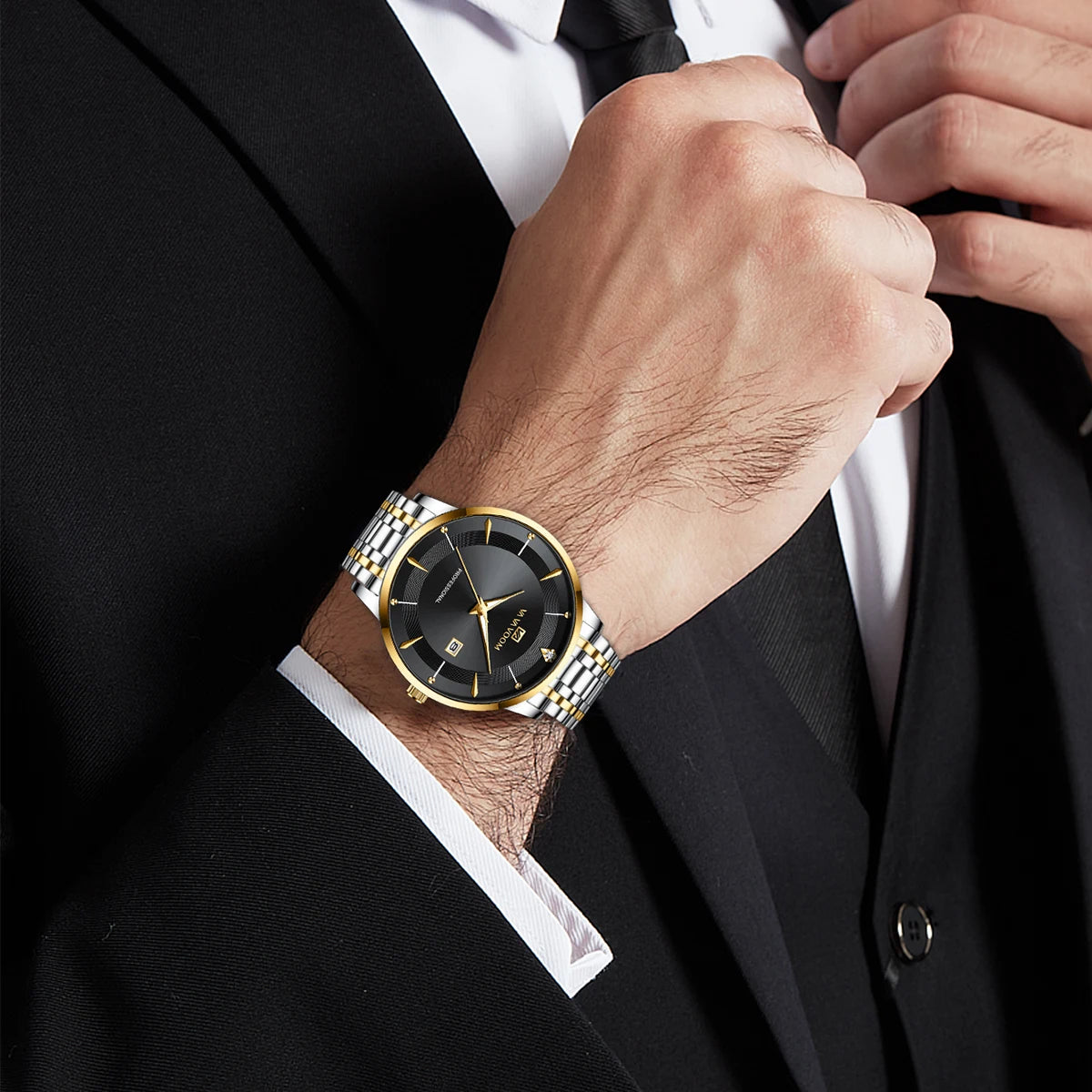 Orologio Uomo Acciaio 43mm Quarzo Elegante