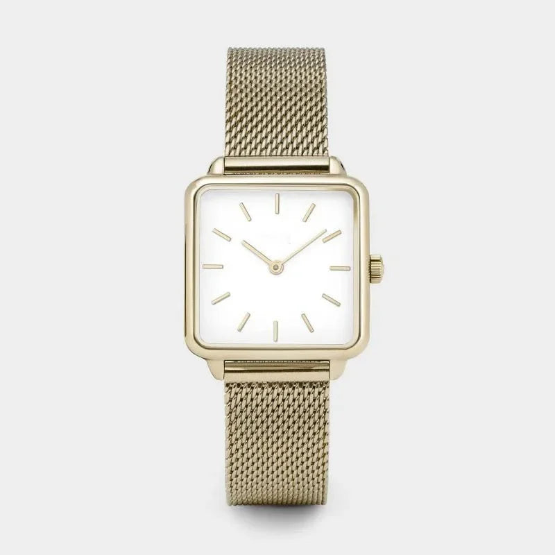 Orologio Donna Moda Elegante Quarzo Semplice Cinturino e Cassa in Lega