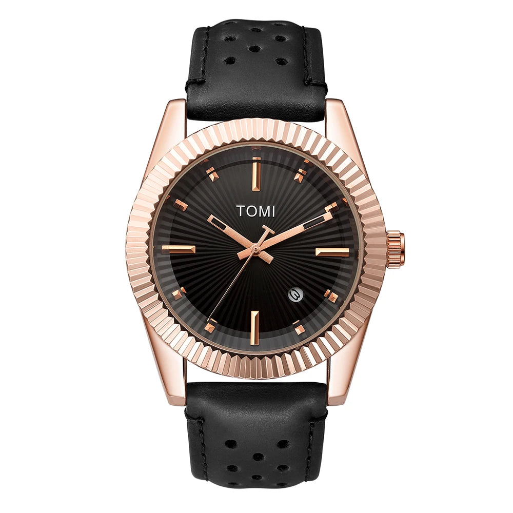 Orologio al Quarzo Uomo Classico & Casual Cinturino Similpelle Quadrante 42mm