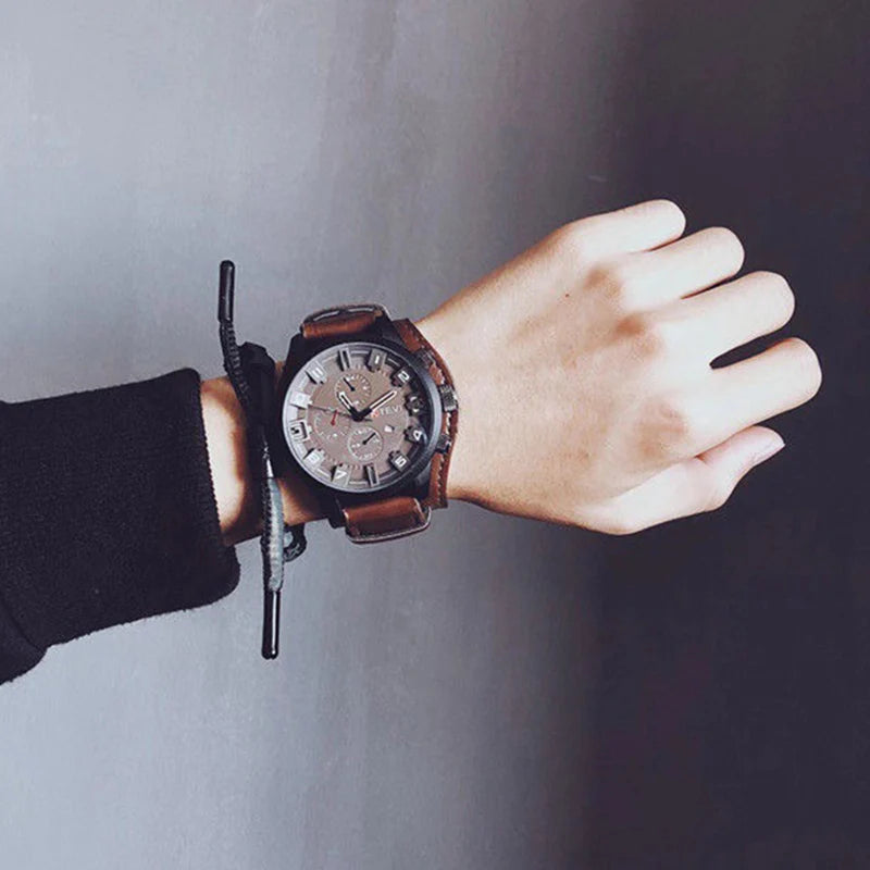 Orologio Uomo Quarzo Similpelle Cassa Lega