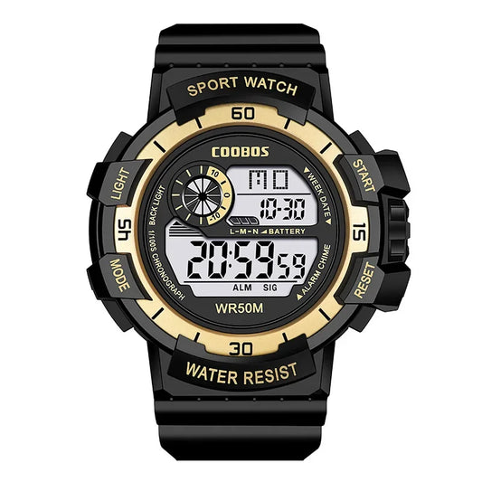 Orologio Digitale Uomo Sportivo Display LED Cinturino Silicone Quadrante 56 mm