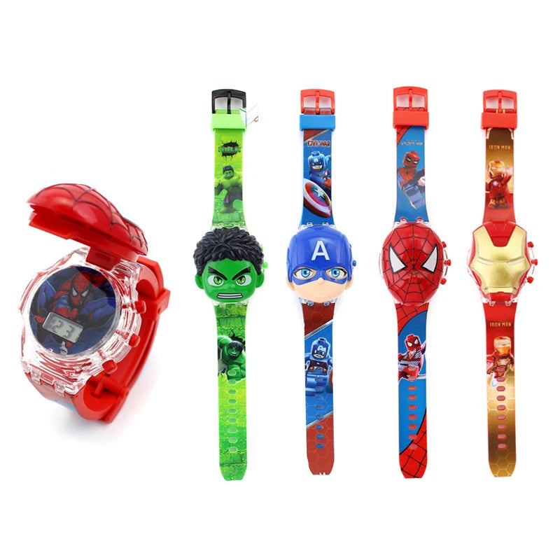 Orologio Bambini con Luci Colorate Supereroi Musicale Luminoso